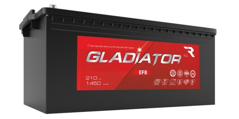 Аккумулятор GLADIATOR EFB 6СТ-210 L Обратная